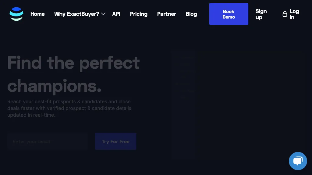 ExactBuyer Search screenshot