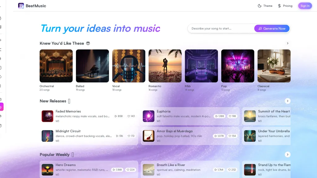 BeatMusic screenshot