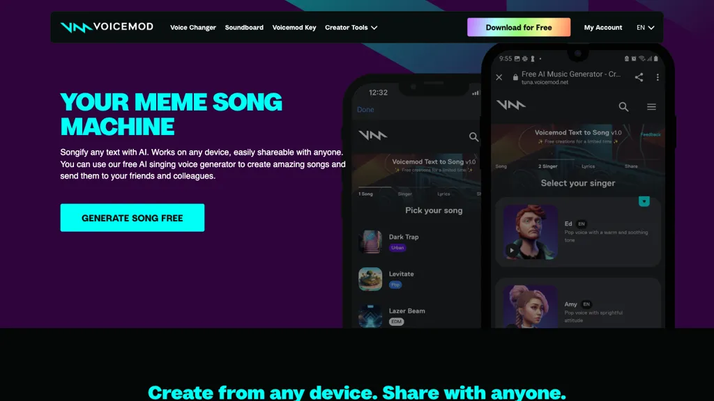 Text-To-Song screenshot