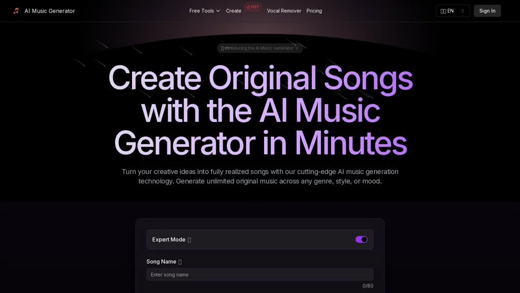 AI Music Generator screenshot