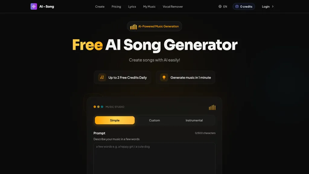 Free AI Song Generator screenshot