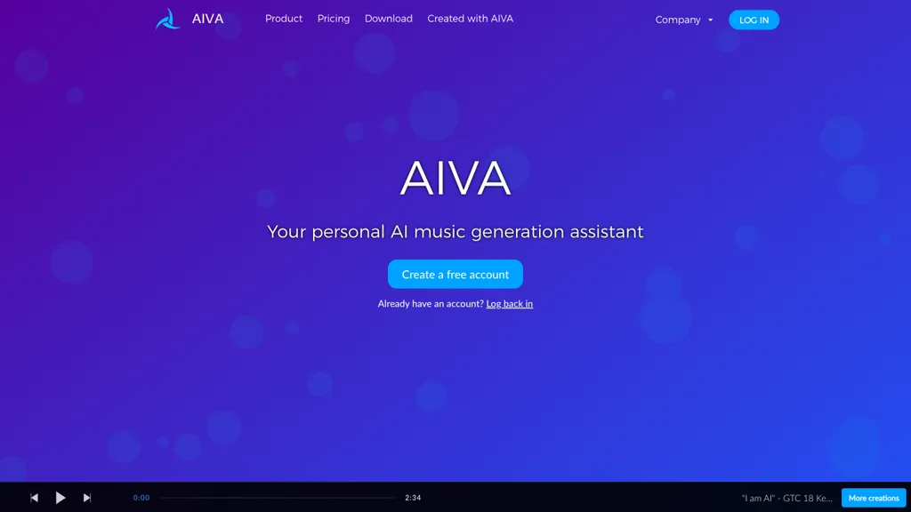AIVA screenshot