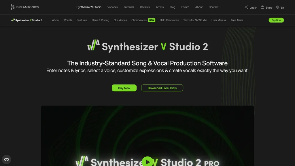 Synthesizer V screenshot