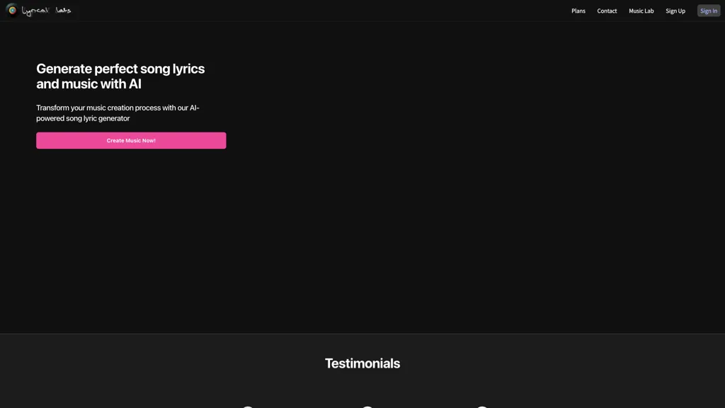 Lyricallabs screenshot