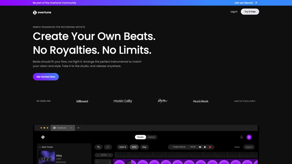 Overtune screenshot