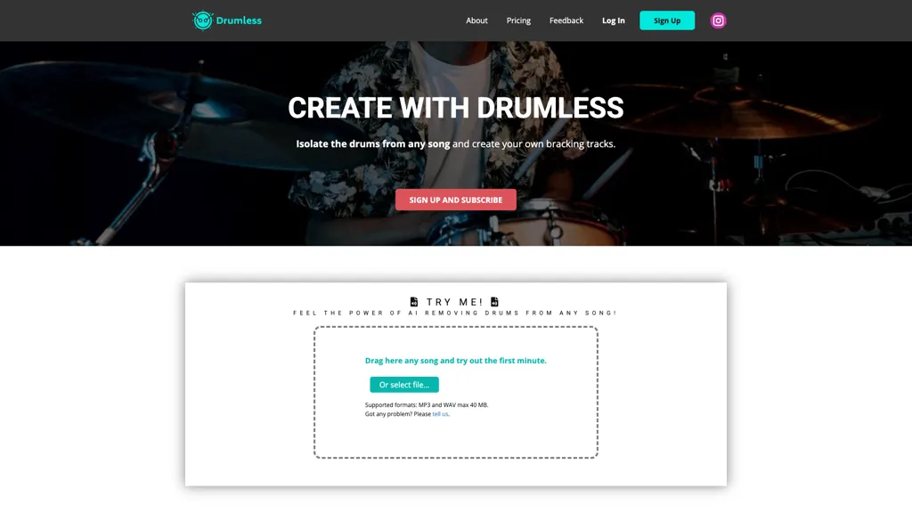Drumless screenshot