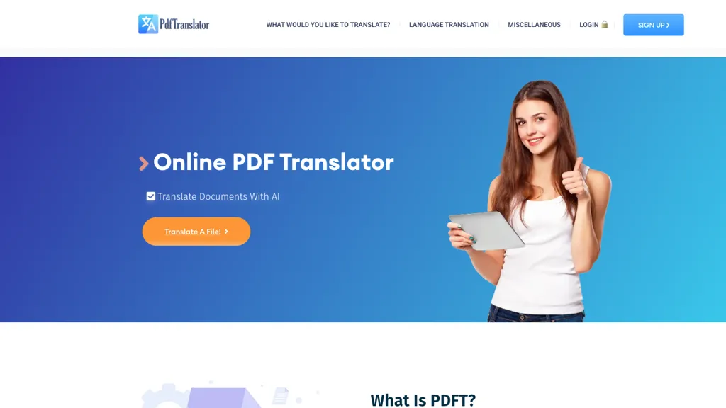 PDFT.AI: AI Document Translator screenshot