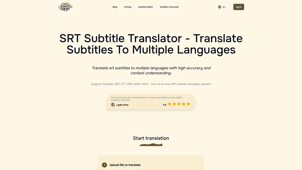 Sub translate ai screenshot