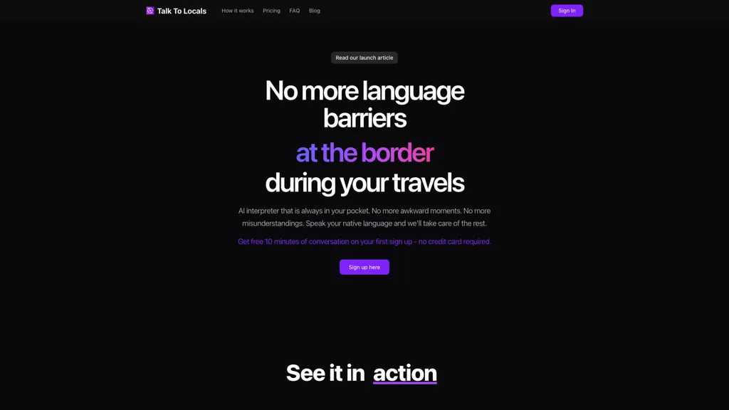 Talk To Locals screenshot