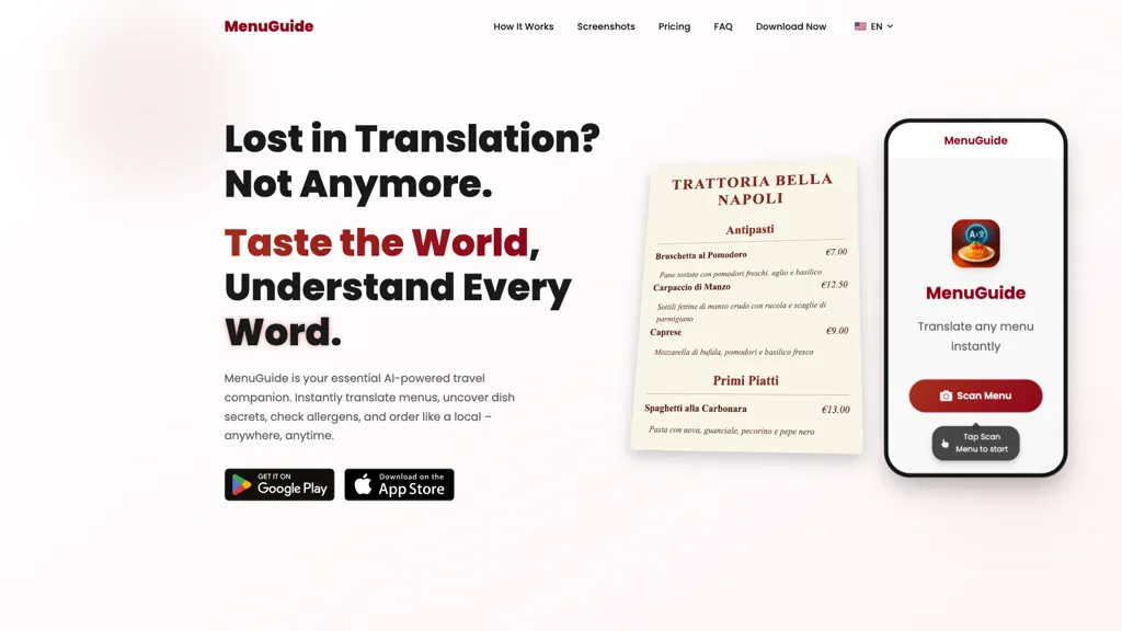 MenuGuide screenshot
