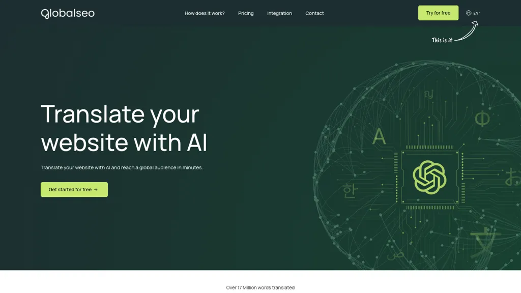 Globalseo screenshot