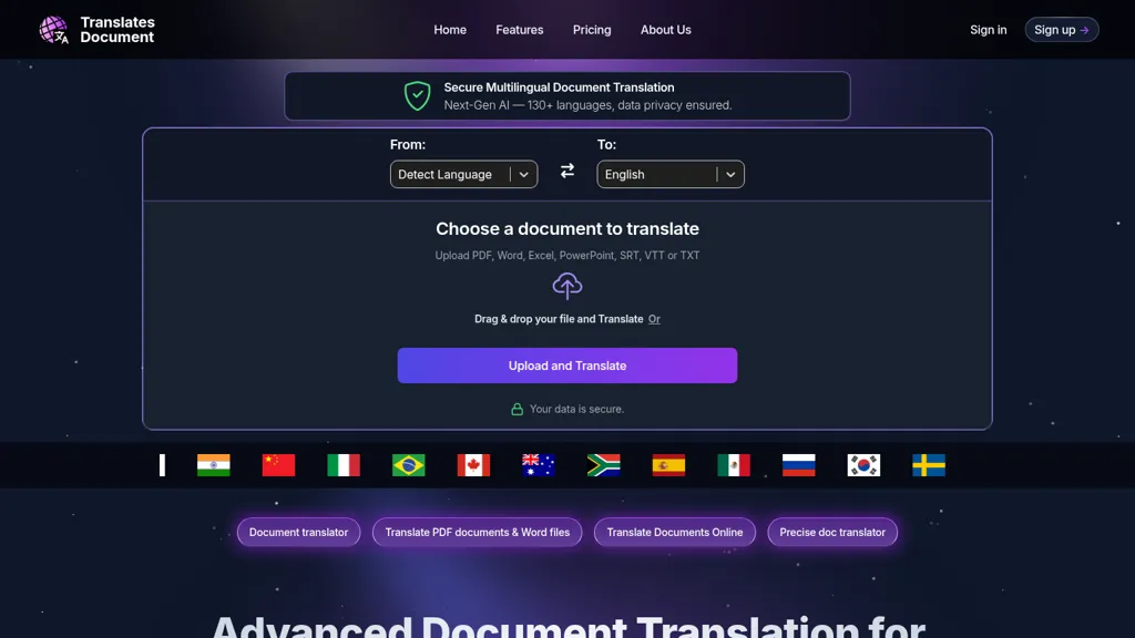 TranslatesDocument screenshot