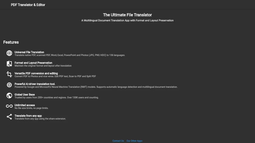 PDF Translator & Editor screenshot