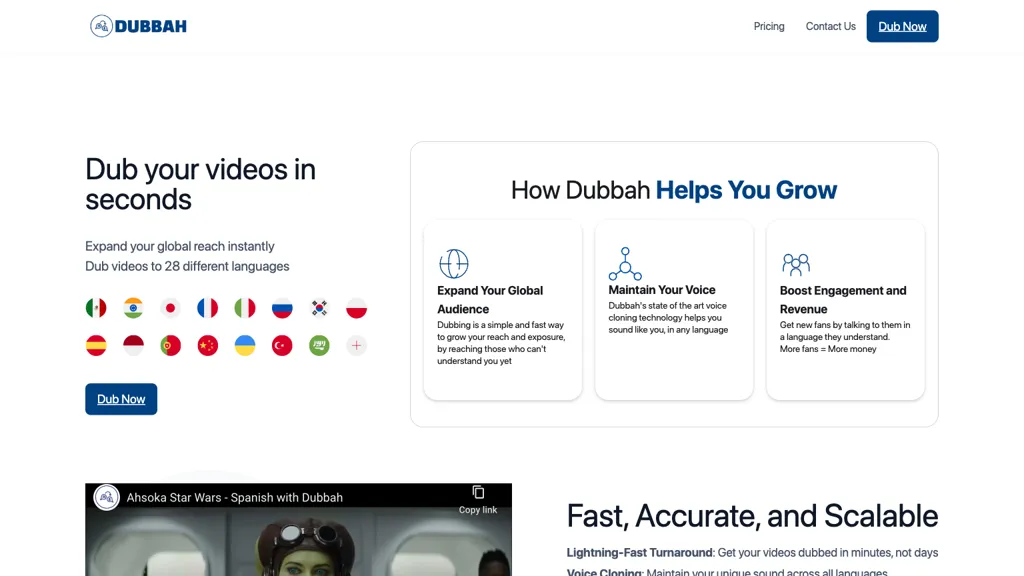 Dubbah.co screenshot