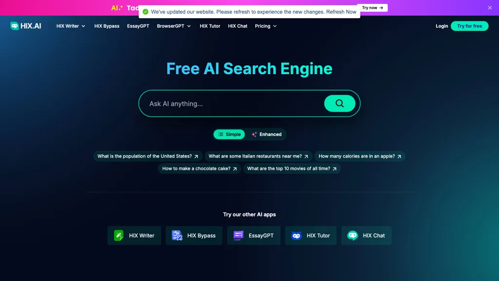 Hix AI screenshot