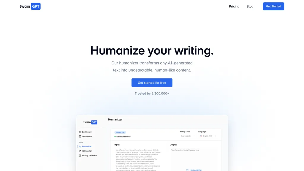 TwainGPT screenshot