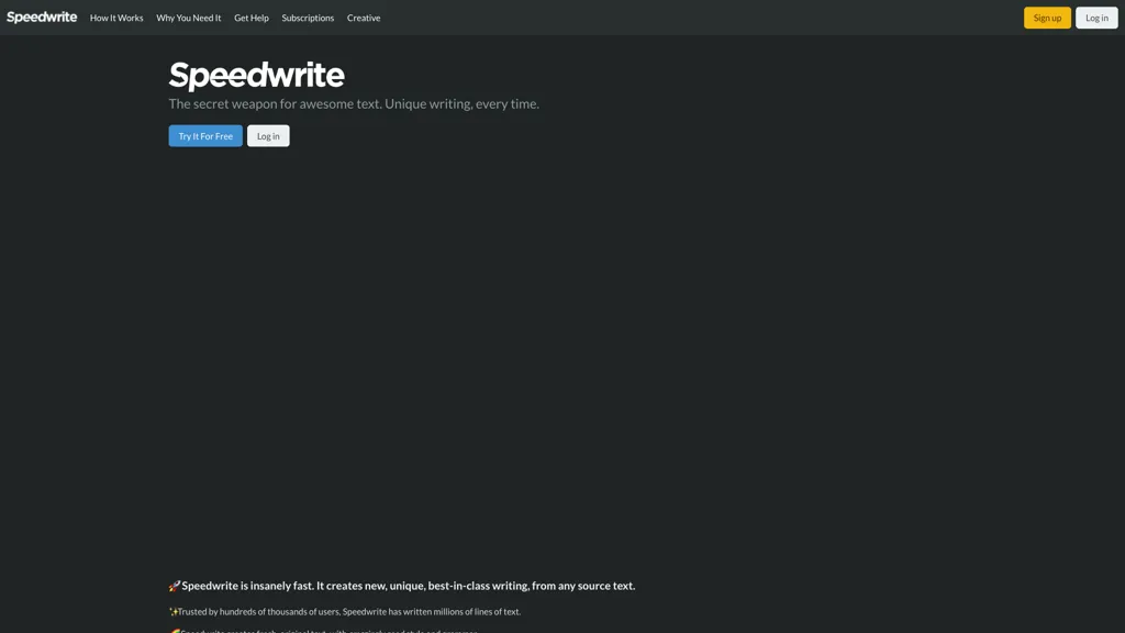 Speedwrite screenshot