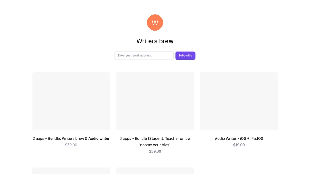 Writers Brew screenshot
