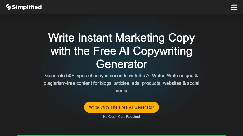 Simplified AI Writer screenshot