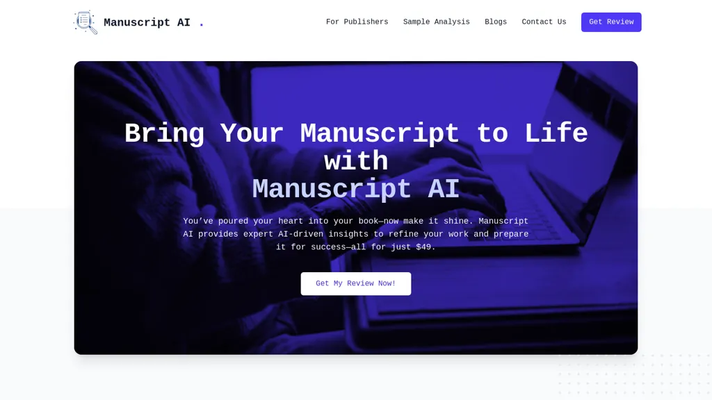 Manuscript AI screenshot