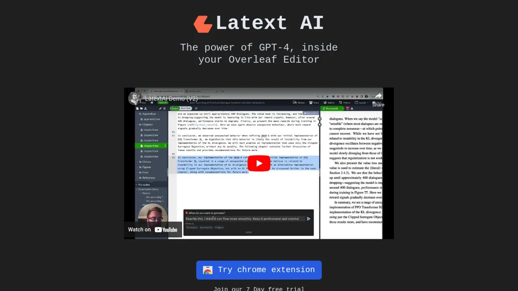 Latext AI screenshot