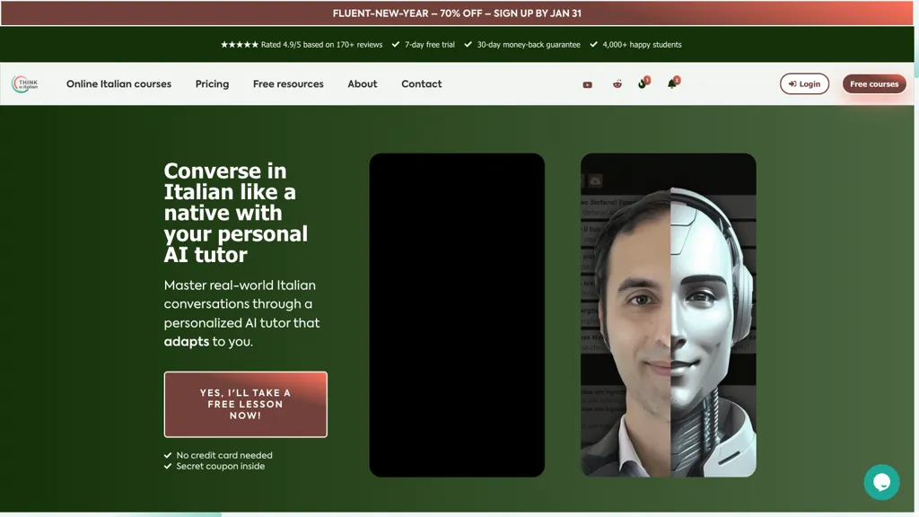 Think In Italian screenshot