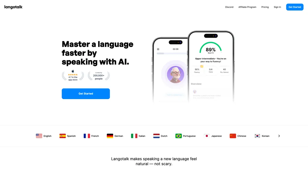 Langotalk screenshot