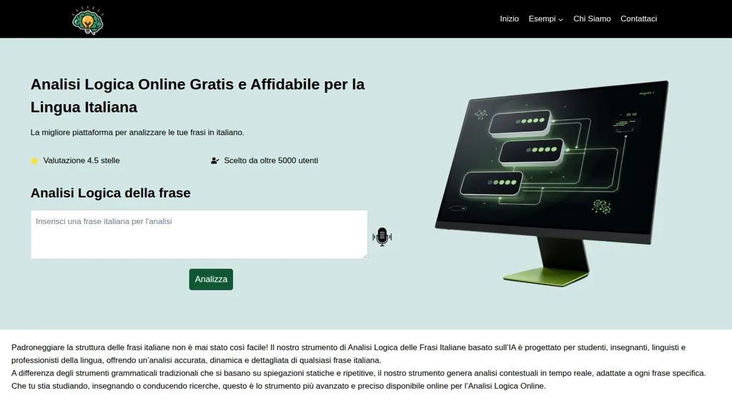 Analisi Logica Tool screenshot