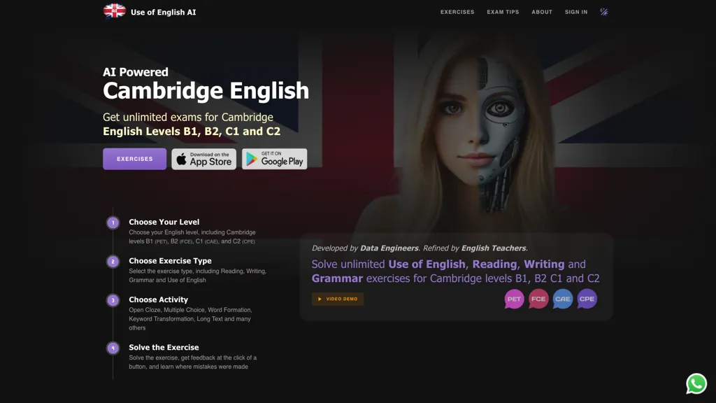 Use of English AI screenshot
