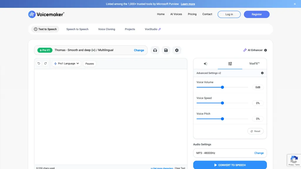 Voicemaker screenshot