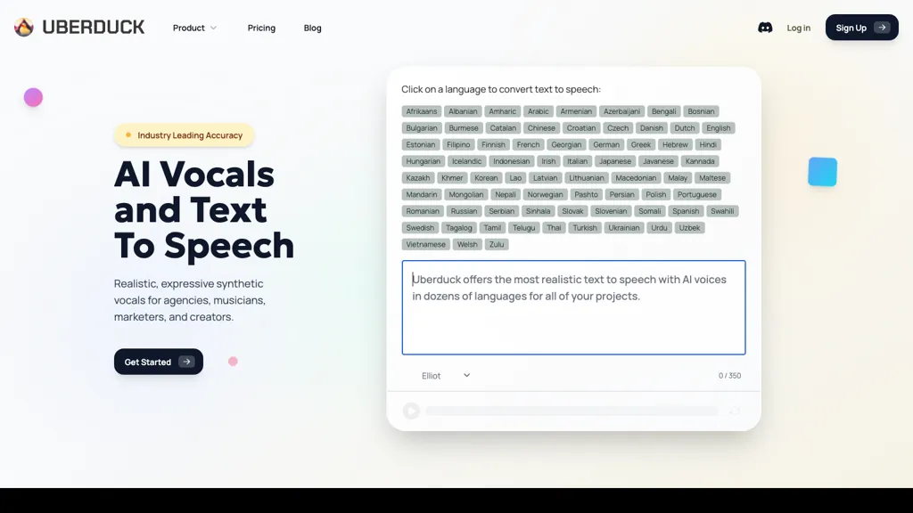 Uberduck screenshot