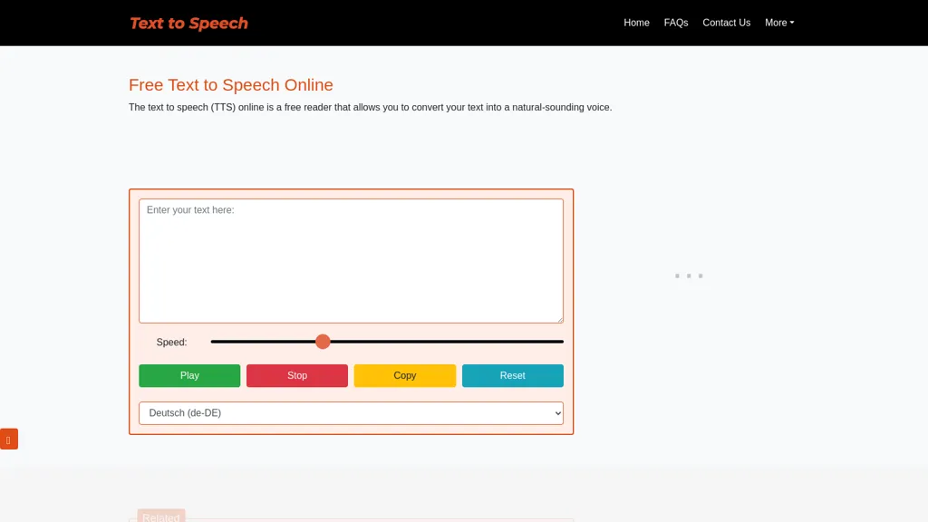 Text-speech.net screenshot