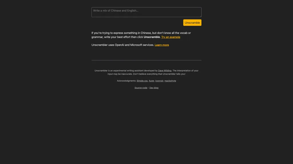 Unscrambler screenshot