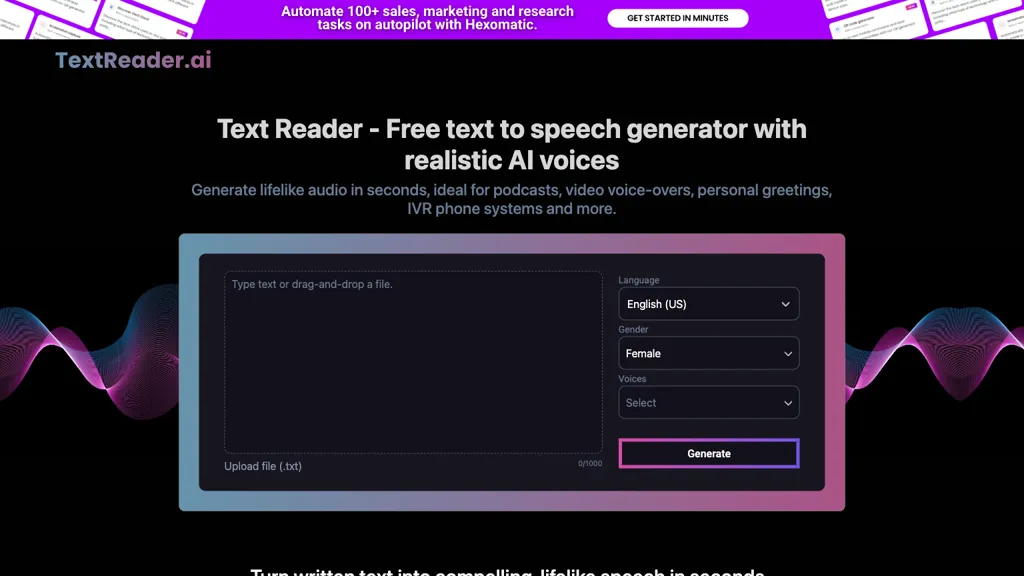 Text Reader AI screenshot