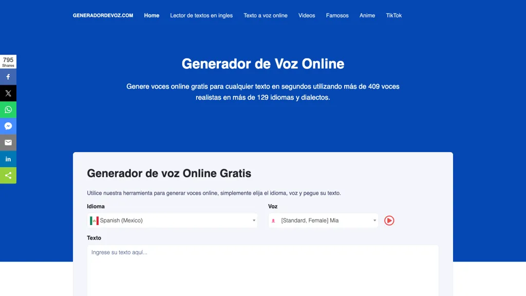 Generador de voz screenshot
