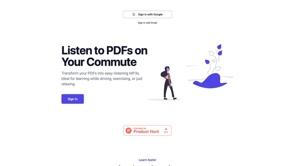 PDF to MP3 screenshot