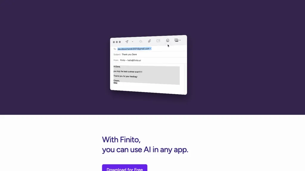Finito AI screenshot