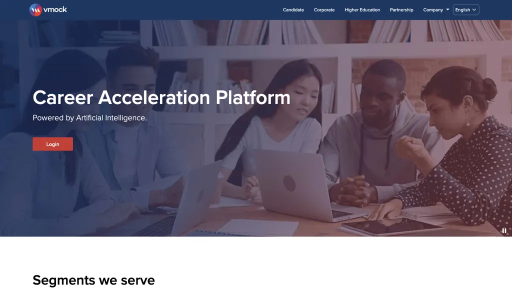 Vmock.com screenshot