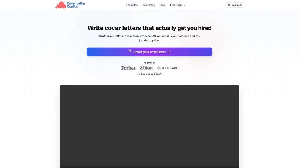 Cover Letter Copilot screenshot