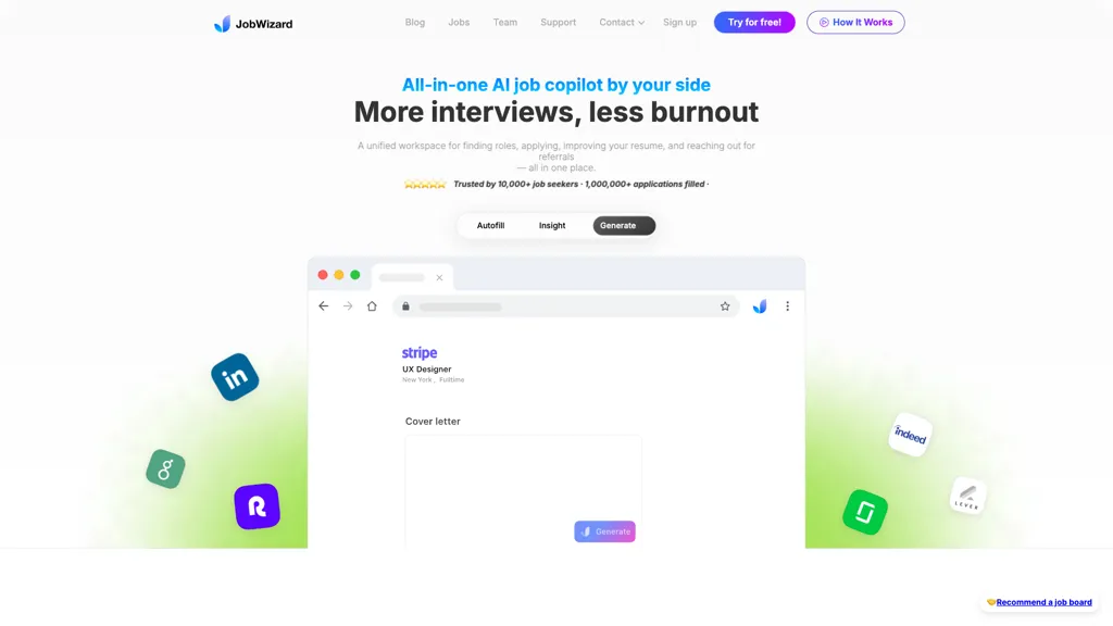JobWizard screenshot