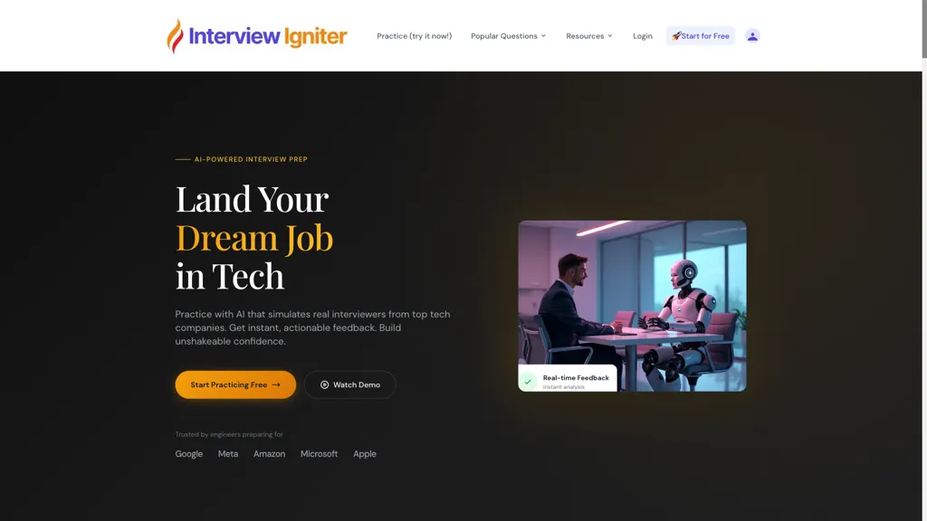 Interviewigniter screenshot