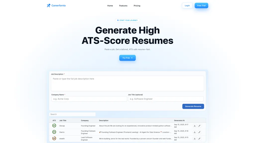 Careerfornia screenshot