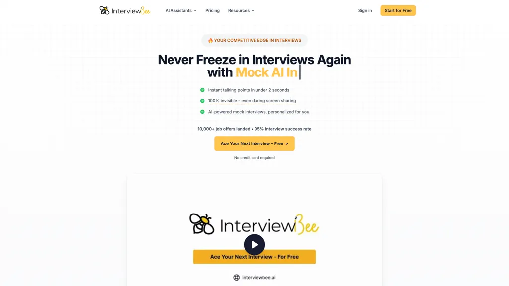 InterviewBee AI screenshot