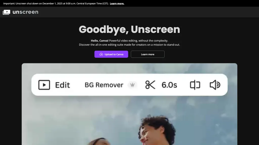 Unscreen.com screenshot