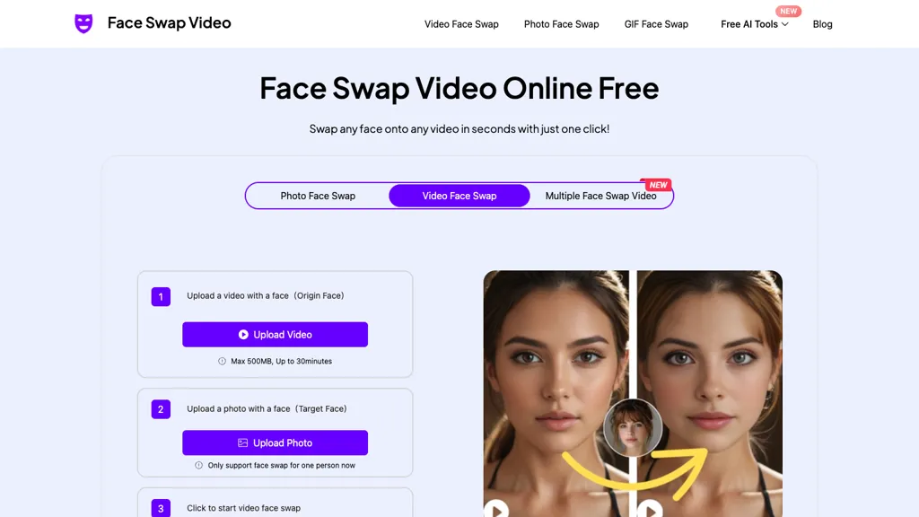 FaceSwapVideo screenshot