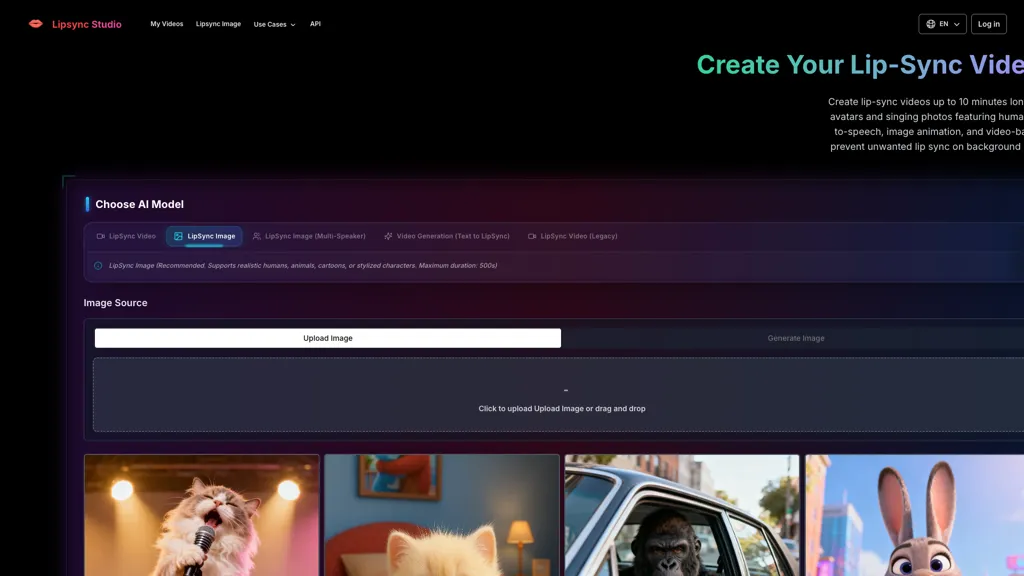 AILipSync.studio screenshot