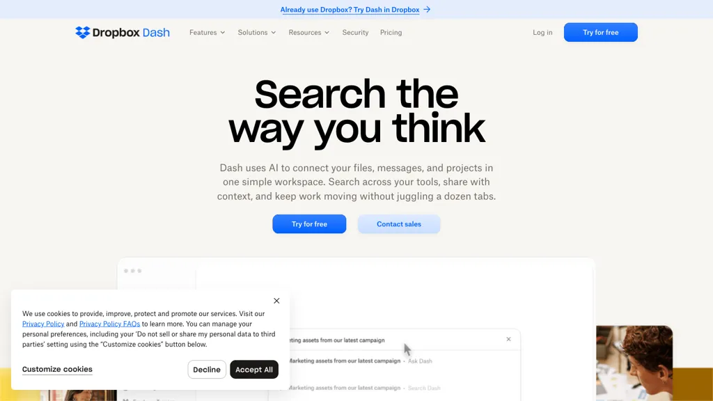 Dropbox Dash screenshot