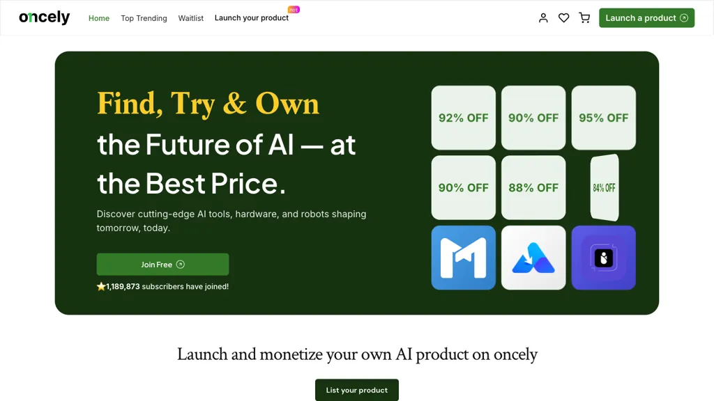 Sell on Oncely screenshot