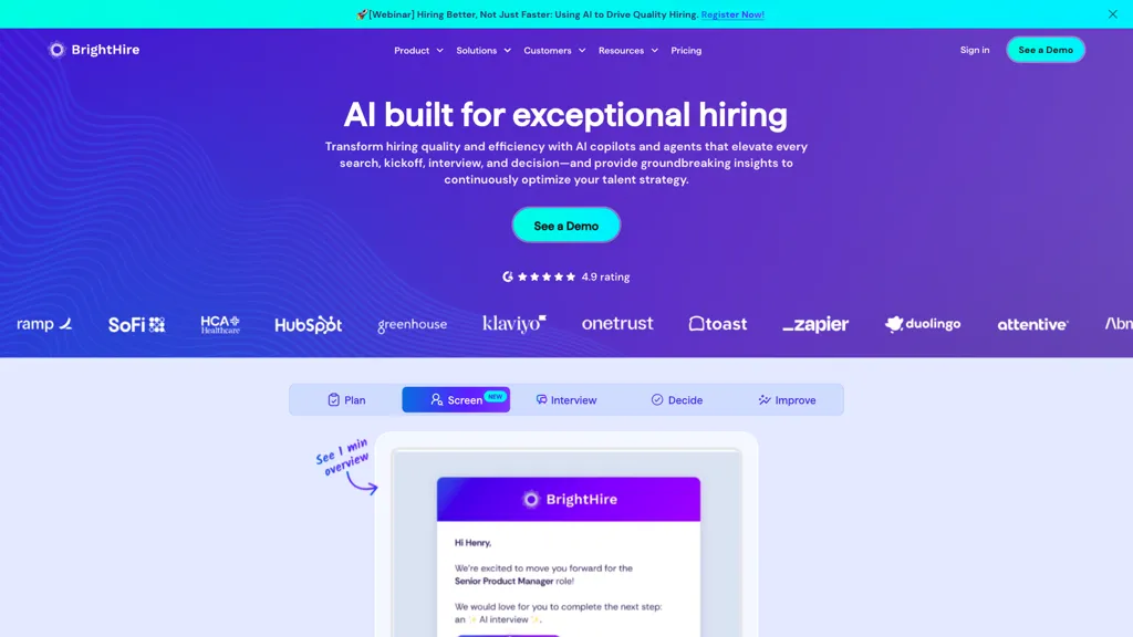 Brighthire.com screenshot