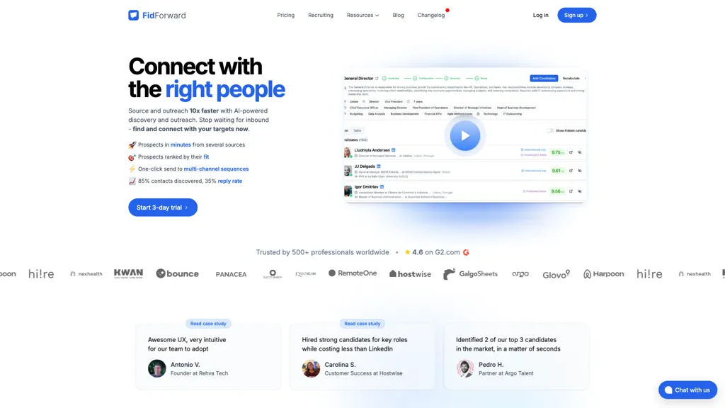 Fidforward screenshot